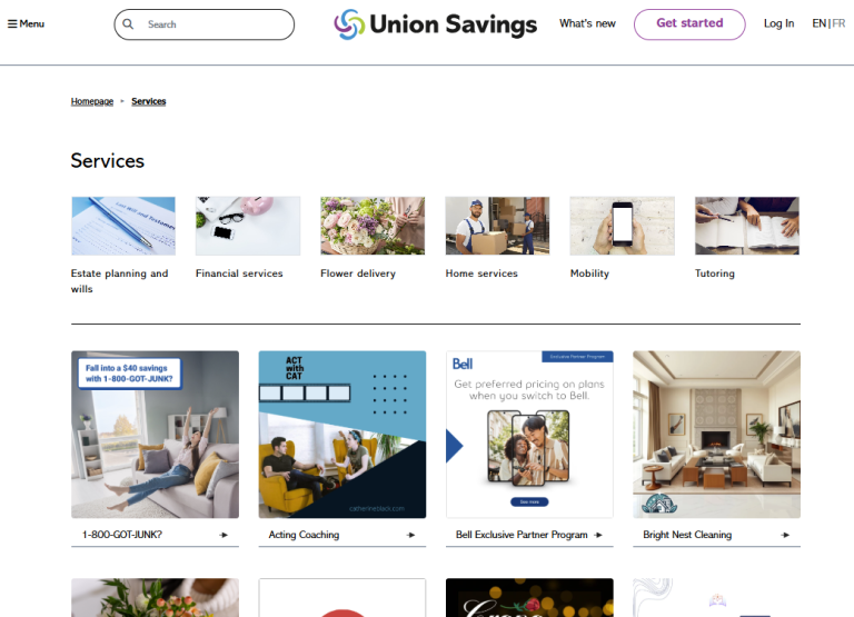 Benefit From Exclusive Discounts & Services With”Union Savings”